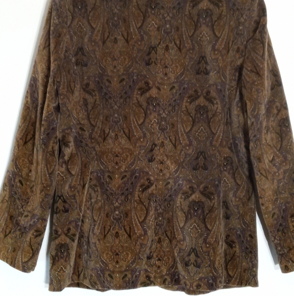 Andrea Vicaro Vintage velvet paisley one button blazer women's size 12 - Picture 9 of 9